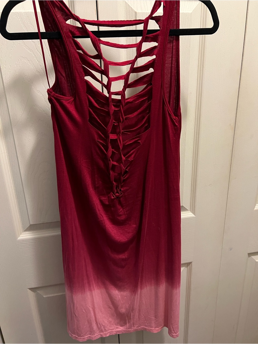 VENUS Red Ombre Strappy-Back Swim Coverup